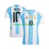 Camisola Argentina Lionel Messi 10 Copa America 2024 Homem Equipamento Primeiro Manga Curta
